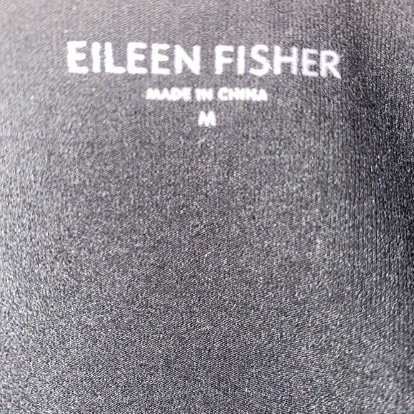 Eileen Fisher Black Tank Top W/ Ruffle Size Medium - Picture 5 of 6